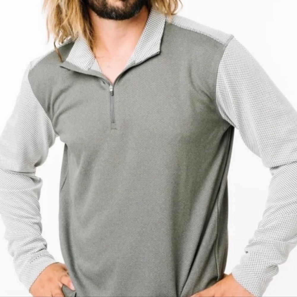 NEW Zyia Men’s Performer 1/4 zip pullover black size Medium